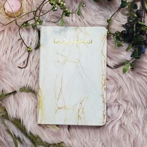 Daily Journal Gold Marble Notebook